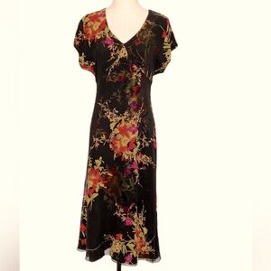 Designer Dana Buchman Original! Asian inspired Imported silk dress. Sz.6